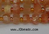 CRB1290 15.5 inches 4*6mm faceted rondelle moonstone beads