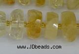 CRB1323 15.5 inches 7*14mm faceted rondelle citrine beads