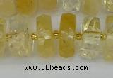 CRB1324 15.5 inches 8*16mm faceted rondelle citrine beads