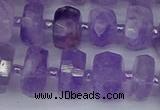 CRB1331 15.5 inches 6*10mm faceted rondelle lavender amethyst beads