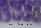 CRB1335 15.5 inches 8*18mm faceted rondelle lavender amethyst beads