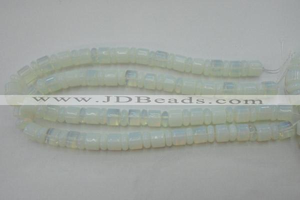 CRB135 15.5 inches 6*12mm & 10*12mm rondelle opal beads