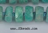 CRB1373 15.5 inches 7*14mm faceted rondelle amazonite beads