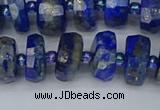 CRB1392 15.5 inches 6*12mm faceted rondelle lapis lazuli beads