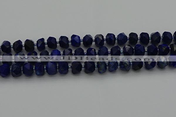 CRB1451 15.5 inches 8*10mm faceted rondelle lapis lazuli beads