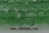 CRB1461 15.5 inches 6*12mm faceted rondelle green fluorite beads