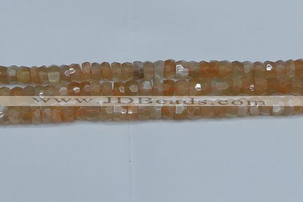 CRB1469 15.5 inches 5*8mm faceted rondelle moonstone beads