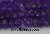 CRB1804 15.5 inches 4*6mm faceted rondelle amethyst beads