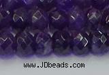 CRB1805 15.5 inches 5*8mm faceted rondelle amethyst beads