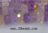 CRB1808 15.5 inches 5*8mm faceted rondelle ametrine beads