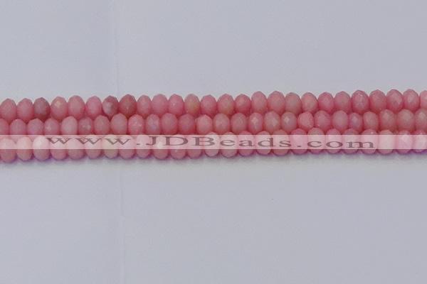 CRB1849 15.5 inches 5*8mm faceted rondelle pink opal beads