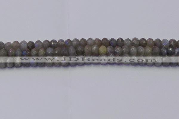 CRB1853 15.5 inches 5*8mm faceted rondelle labradorite beads