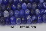 CRB1856 15.5 inches 4*6mm faceted rondelle sodalite beads