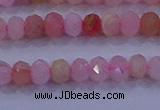 CRB1876 15.5 inches 2.5*4mm faceted rondelle pink opal beads