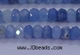 CRB1891 15.5 inches 3*5mm faceted rondelle aquamarine beads