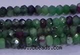 CRB1924 15.5 inches 2*3mm faceted rondelle ruby zoisite beads