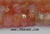 CRB1932 15.5 inches 6*10mm faceted rondelle sunstone beads