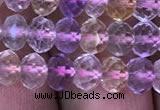 CRB1943 15.5 inches 4*6mm faceted rondelle ametrine beads