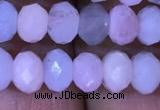 CRB1968 15.5 inches 4*6mm faceted rondelle morganite beads