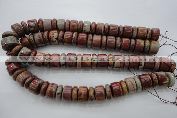 CRB198 15.5 inches 6*18mm - 13*18mm rondelle noreena jasper beads