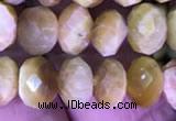 CRB1993 15.5 inches 6*8mm faceted rondelle golden tiger eye beads