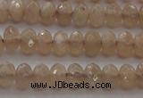 CRB210 15.5 inches 3*4mm faceted rondelle moonstone beads