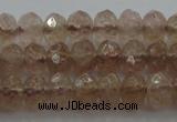 CRB211 15.5 inches 3*4mm faceted rondelle strawberry quartz beads