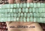 CRB2165 15.5 inches 8mm - 9mm faceted tyre light prehnite beads