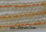 CRB221 15.5 inches 2.5*4mm faceted rondelle citrine gemstone beads