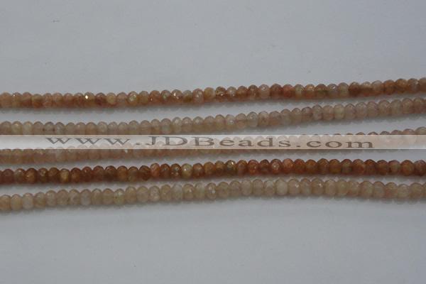 CRB224 15.5 inches 2.5*4mm faceted rondelle moonstone beads