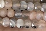 CRB2256 15.5 inches 3*4mm faceted rondelle rainbow moonstone beads