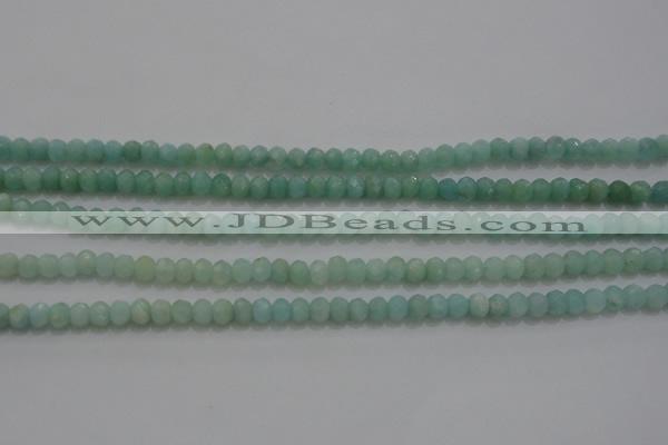 CRB226 15.5 inches 2.5*4mm faceted rondelle amazonite beads