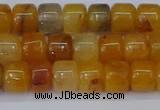 CRB2502 15.5 inches 6*8mm rondelle yellow jade beads wholesale