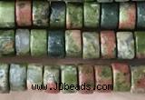 CRB2565 15.5 inches 2*4mm heishi unakite beads wholesale