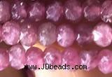 CRB2611 15.5 inches 3*4mm faceted rondelle ruby gemstone beads