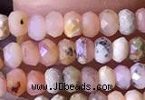 CRB2613 15.5 inches 2*3mm faceted rondelle pink opal beads