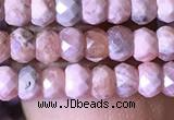 CRB2618 15.5 inches 2.5*4mm faceted rondelle rhodochrosite beads