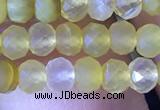 CRB2635 15.5 inches 3*4mm faceted rondelle yellow opal beads