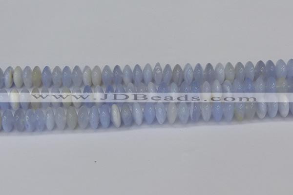 CRB267 15.5 inches 5*12mm rondelle blue chalcedony beads