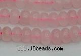 CRB2800 15.5 inches 4*6mm rondelle rose quartz beads wholesale