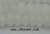 CRB2812 15.5 inches 6*10mm rondelle white jade beads wholesale