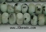 CRB2852 15.5 inches 6*10mm rondelle sesame jasper beads