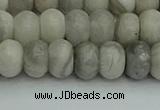 CRB2862 15.5 inches 6*10mm rondelle grey agate beads