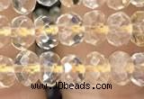 CRB3011 15.5 inches 4*6mm faceted rondelle citrine beads