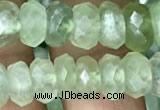 CRB3015 15.5 inches 5*9mm faceted rondelle prehnite beads