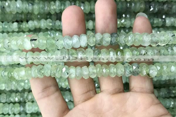 CRB3015 15.5 inches 5*9mm faceted rondelle prehnite beads