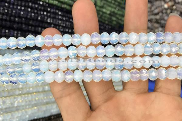 CRB3031 15.5 inches 7*10mm faceted rondelle opal beads wholesale