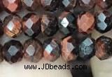 CRB3042 15.5 inches 4*6mm faceted rondelle red tiger eye beads