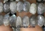 CRB3049 15.5 inches 5*8mm faceted rondelle labradorite beads