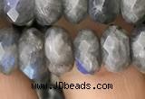 CRB3050 15.5 inches 6*10mm faceted rondelle labradorite beads